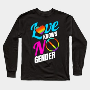 LGBTQ Love Knows No Gender Pride Month Long Sleeve T-Shirt